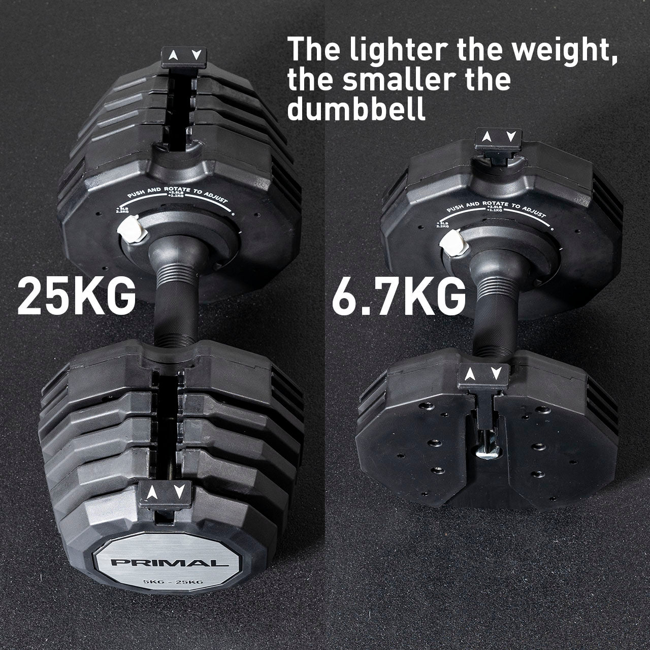 Adjustable Dumbbell - 25kg/55lb (SINGLE)