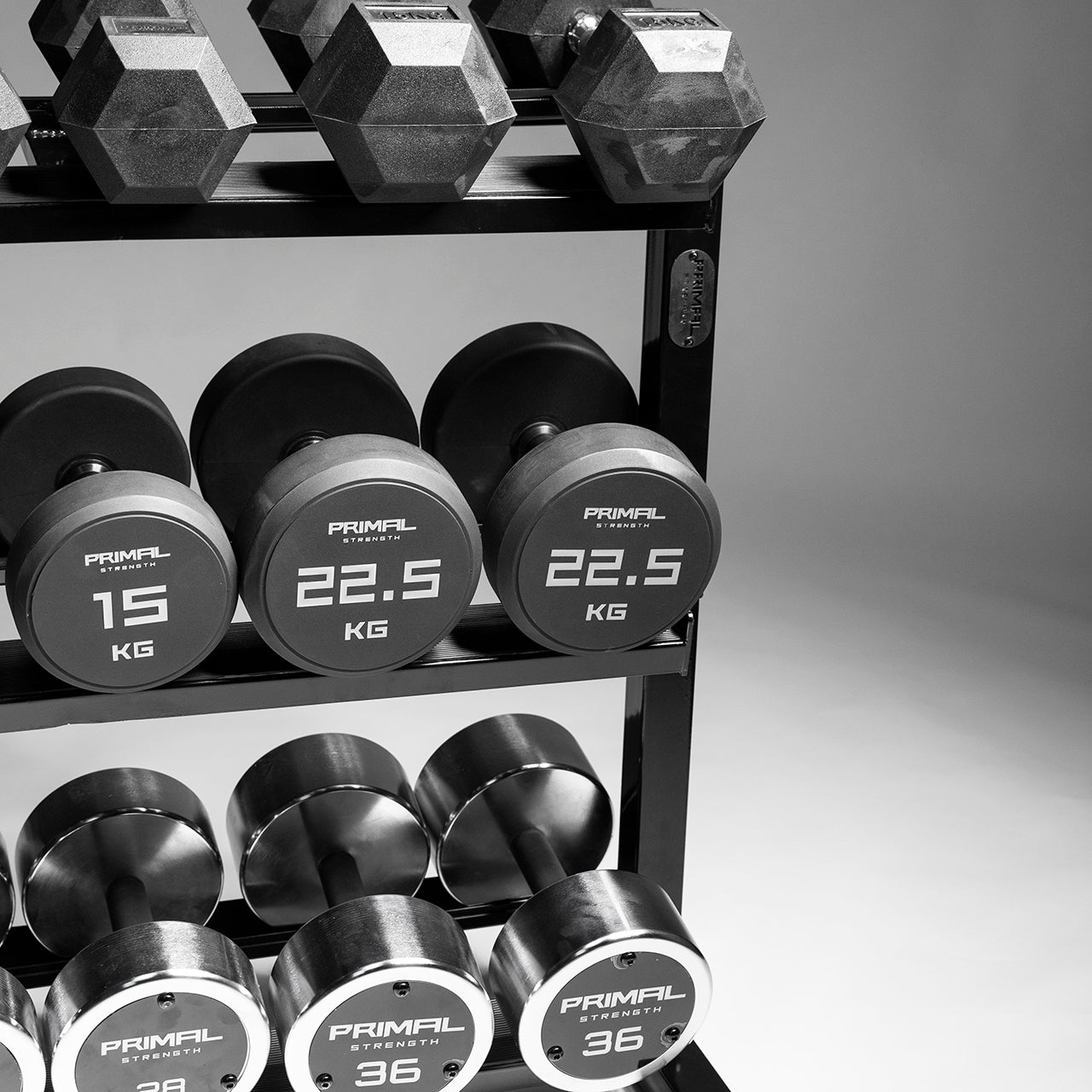 Compact 3-Tier Dumbbell Rack