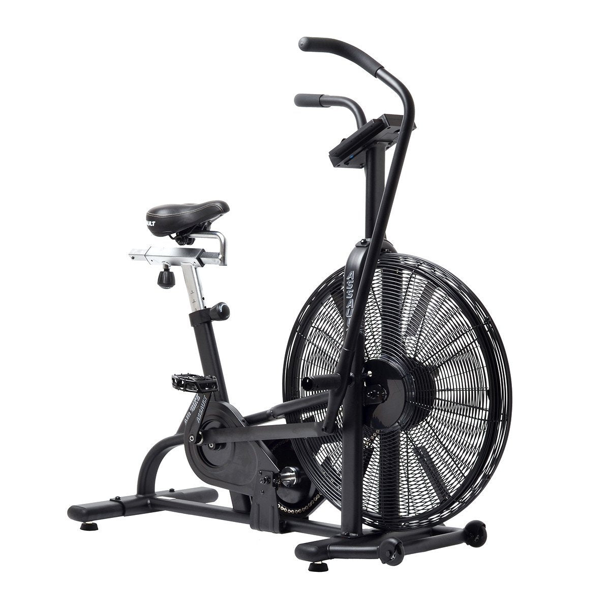 a black air assault bike