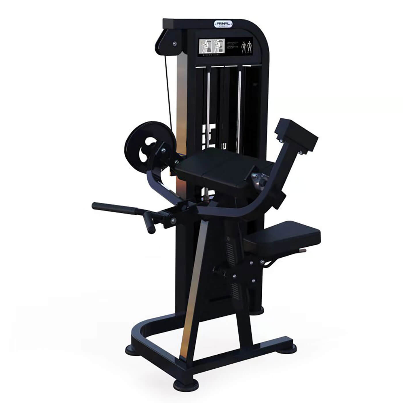 a commercial bicep curl gym resistance machine