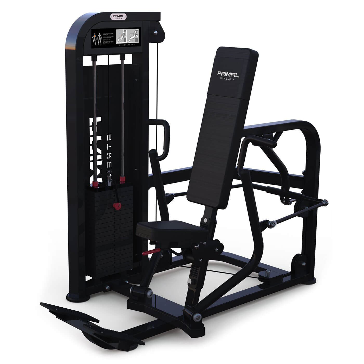 a commercial vertical chest press gym resistance machine