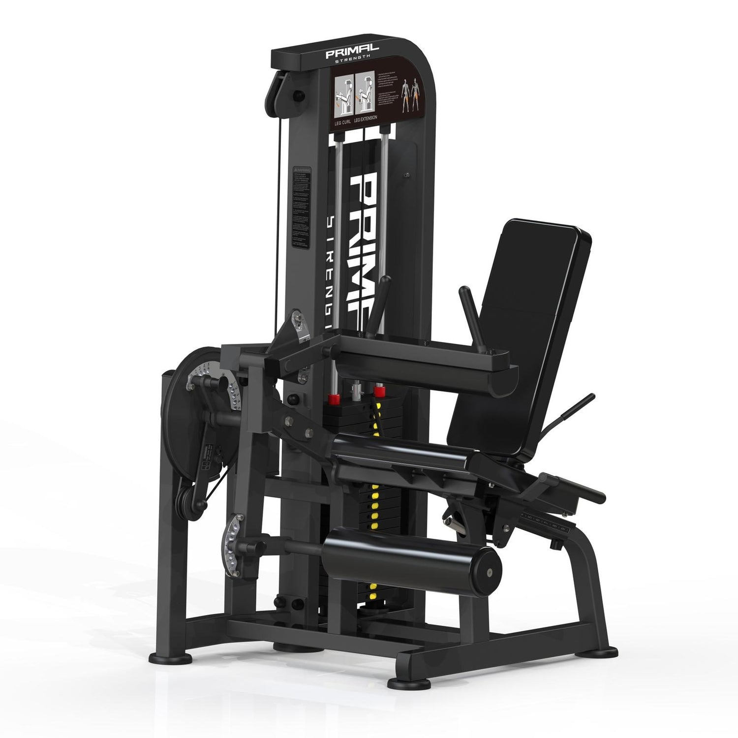 Primal Performance Series 125kg Pin-Select Dual - Seated Leg Ext/Leg Curl