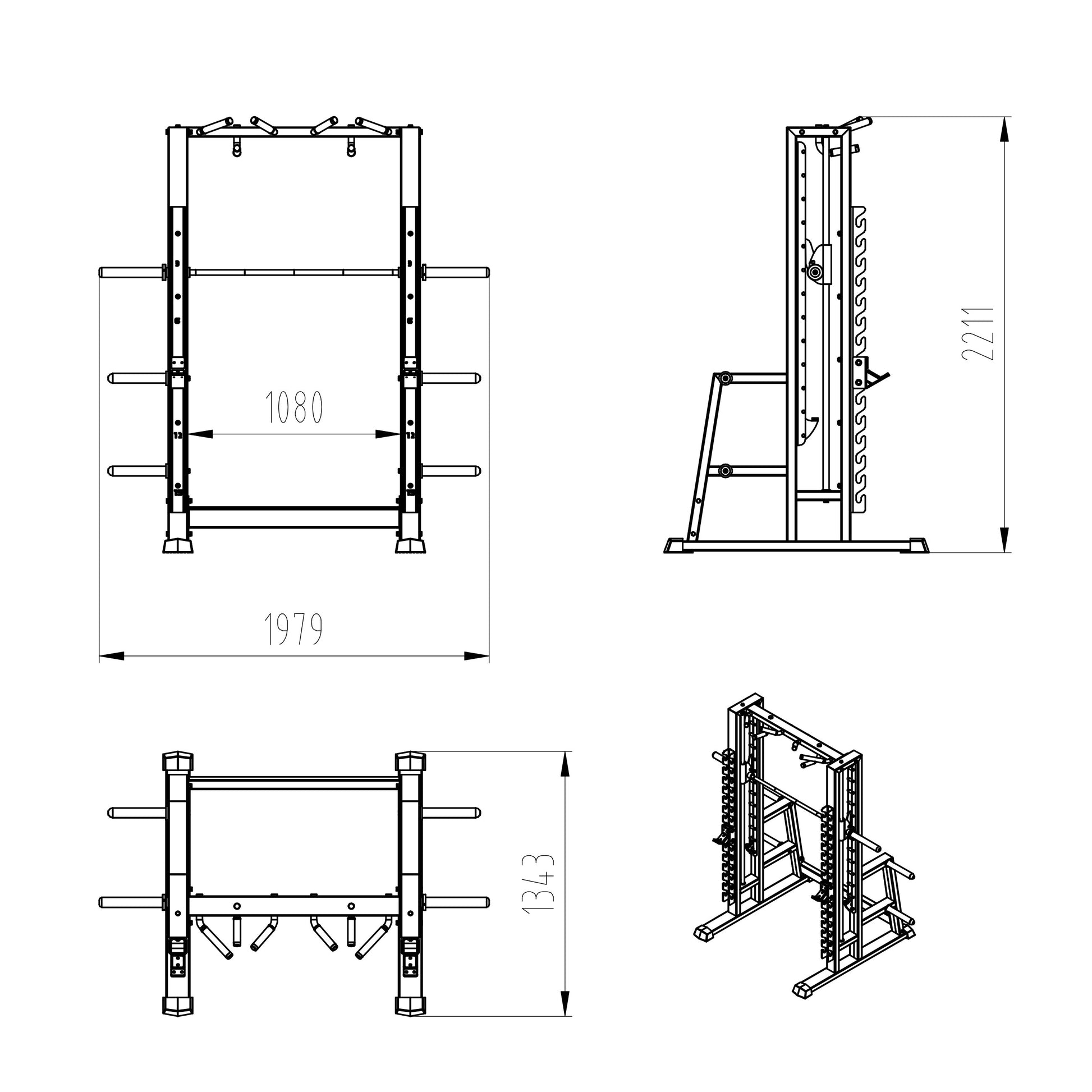 a diagram and dimensions of a gym smith machine