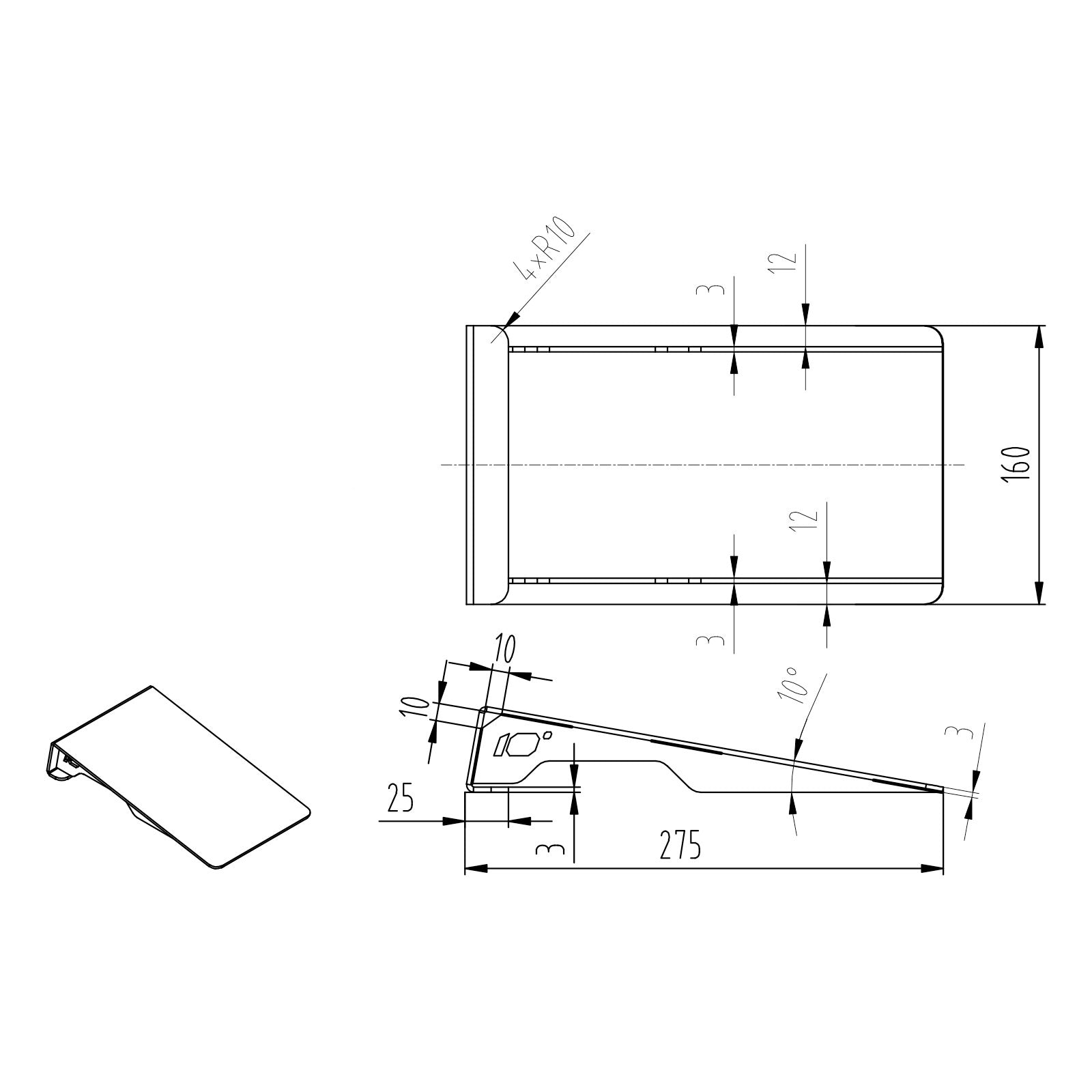 black 10 degree squat ramp