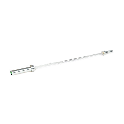 a silver aluminium technique barbell