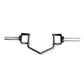 a black and silver tricep gym barbell