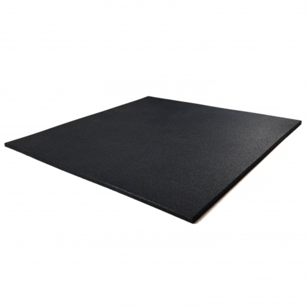 Commercial-grade black flooring gym tiles with dimensions of 1 metre by 1 metre.