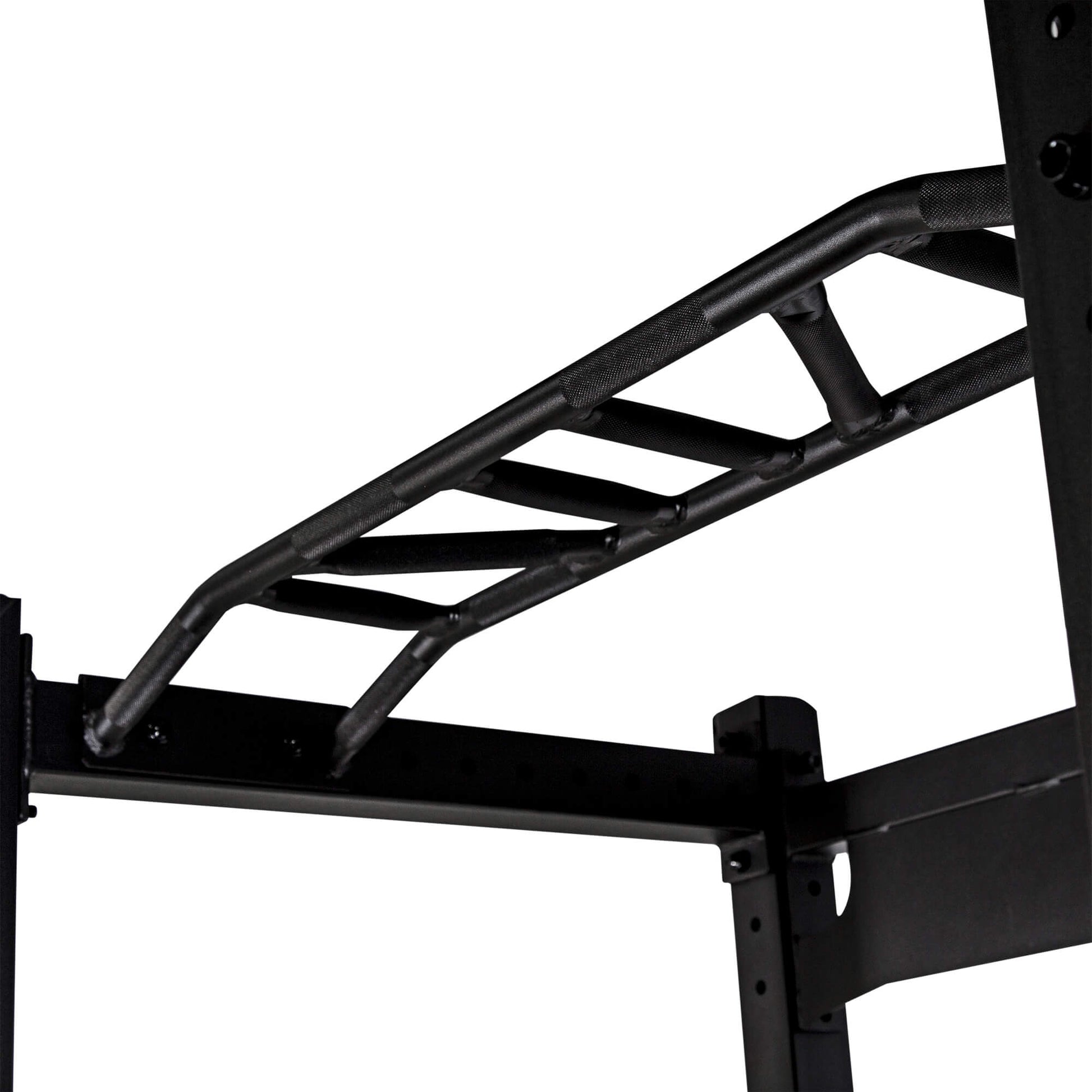 the multi grip pull up bar on a full power rack