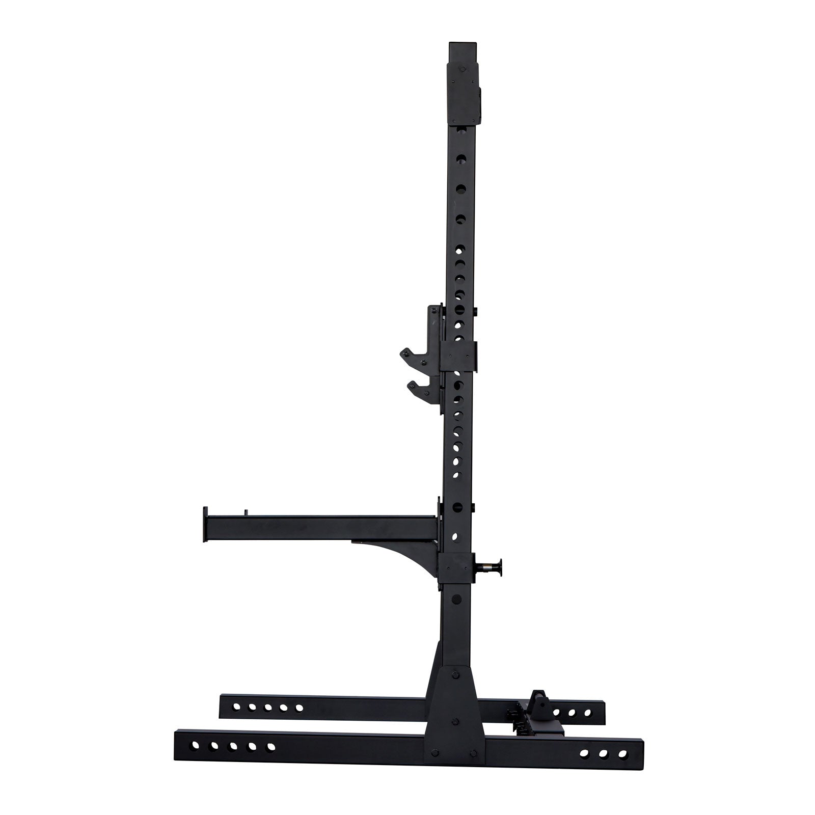 black folding squat stands with safety stoppers