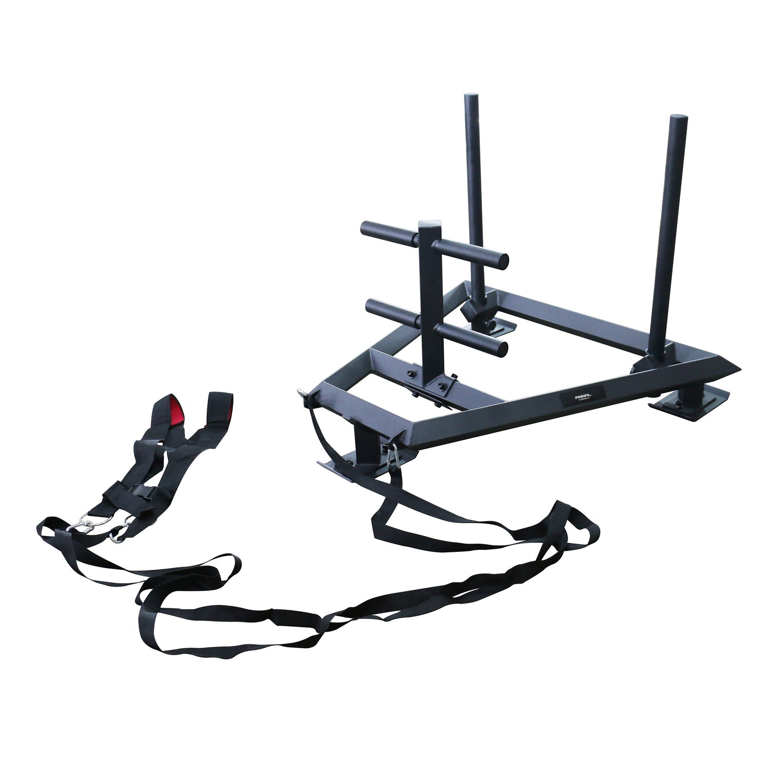 a fitness harness attached to a prowler sled