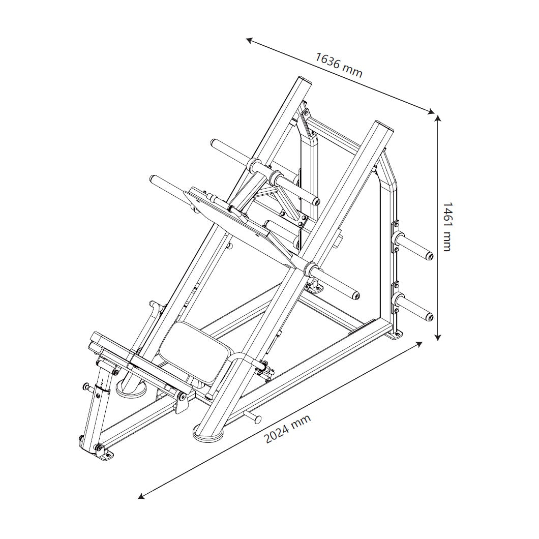 Incline Leg Parallel Leg Press Primal Pro Series 45 Degree Leg