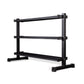 a 3 tier black hex dumbbell rack