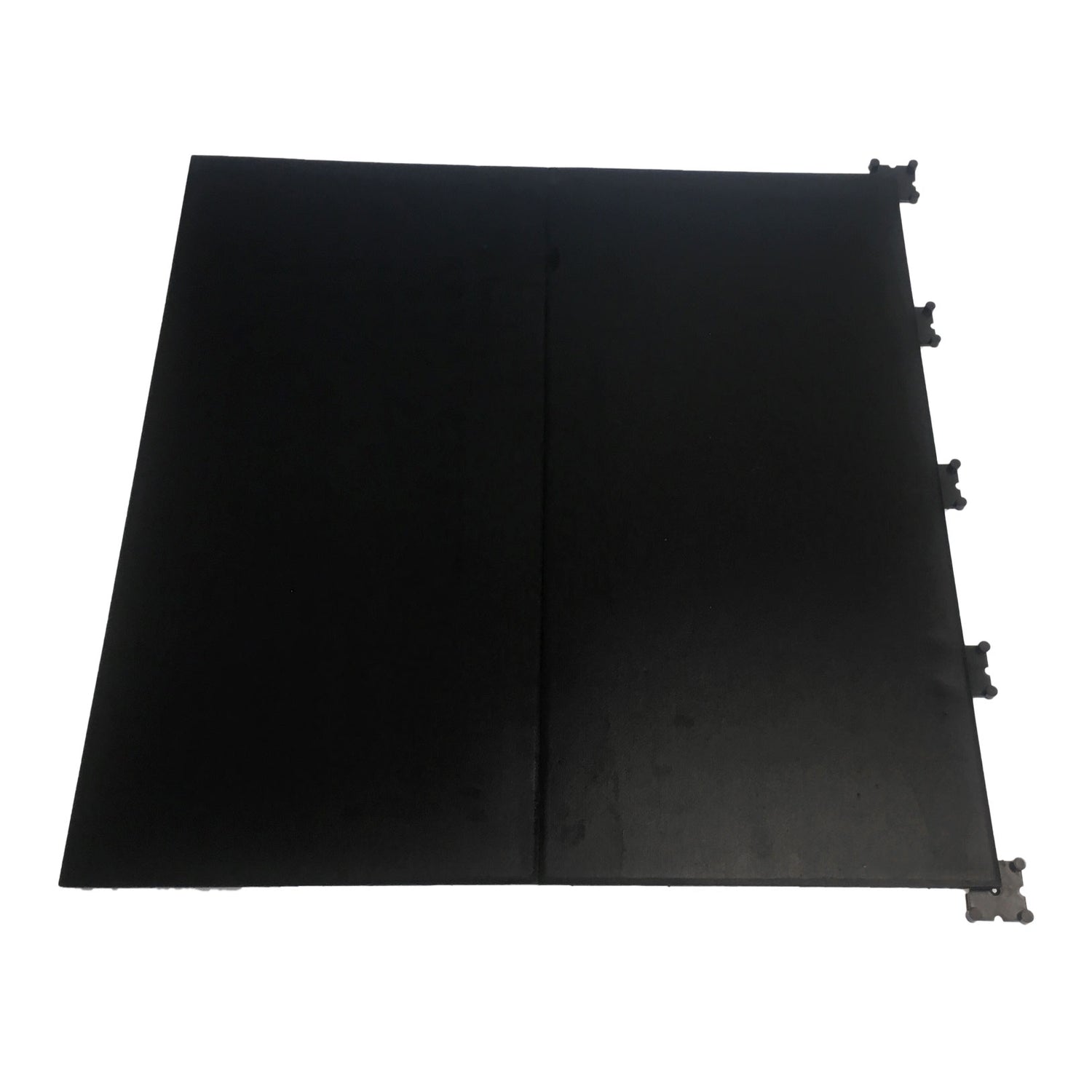 two connected black fitness gym mats 
