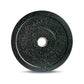 a black and green 10kg hi temp weight plate