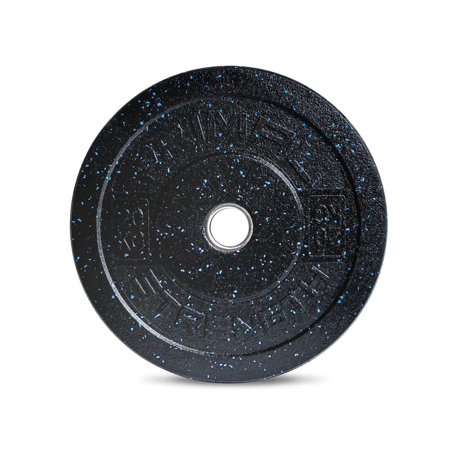 a black and blue 20kg hi temp weight plate