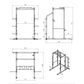 a diagram and dimensions of a power rack