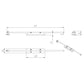 a diagram and dimensions of a lat pulldown brace pad