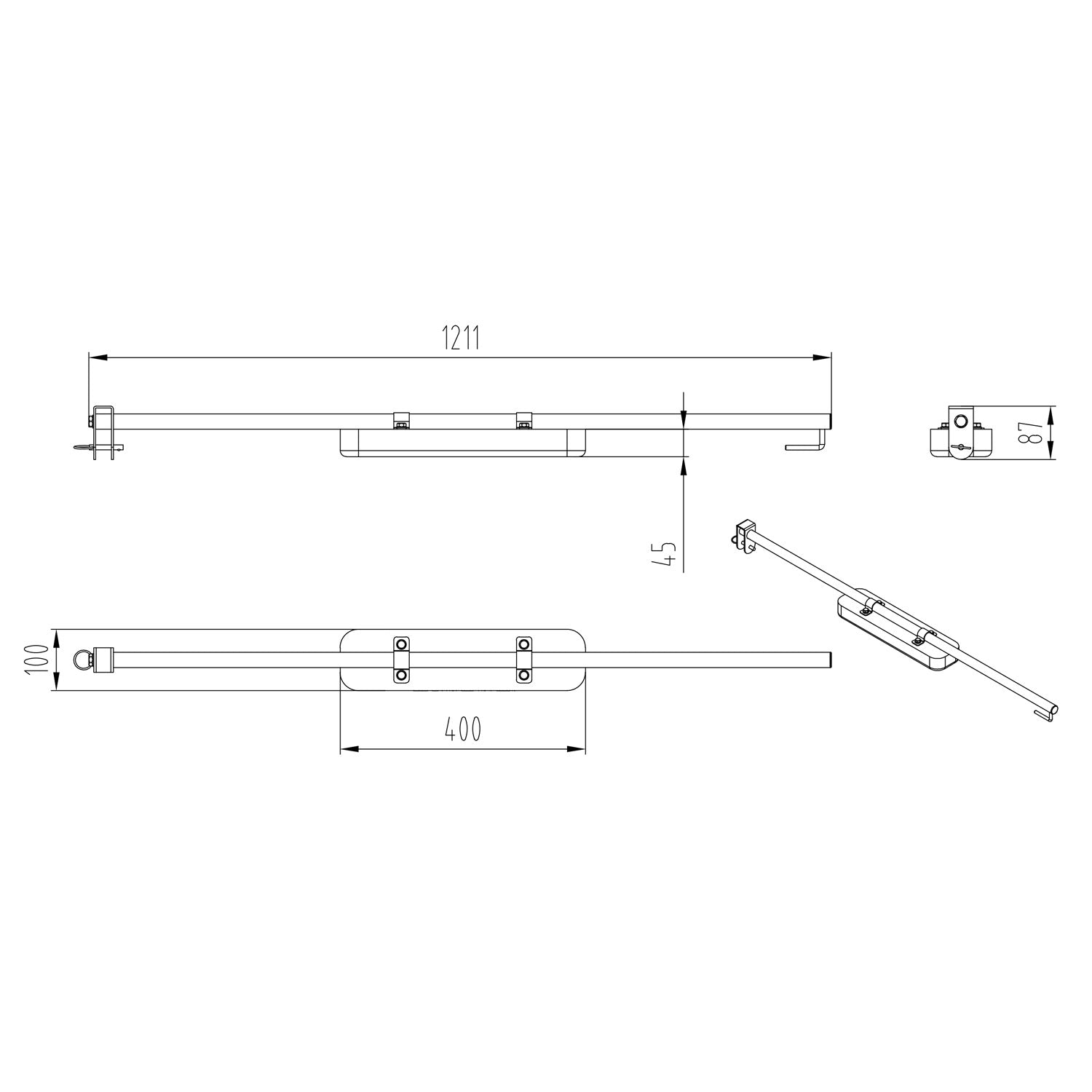 a diagram and dimensions of a lat pulldown brace pad