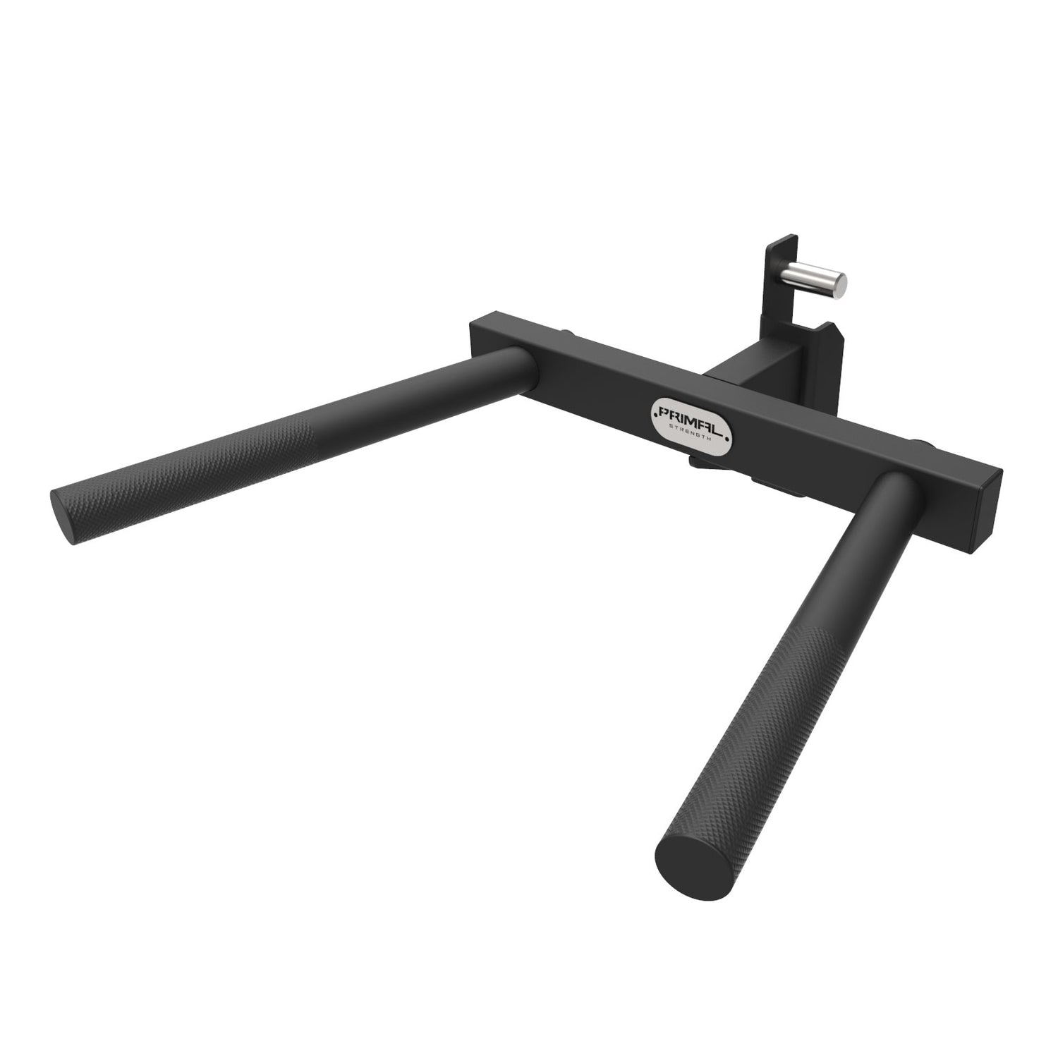 black dip handle power rack attachment