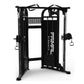 a black dual adjustable pulley machine