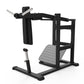 a empty pendulum squat gym machine