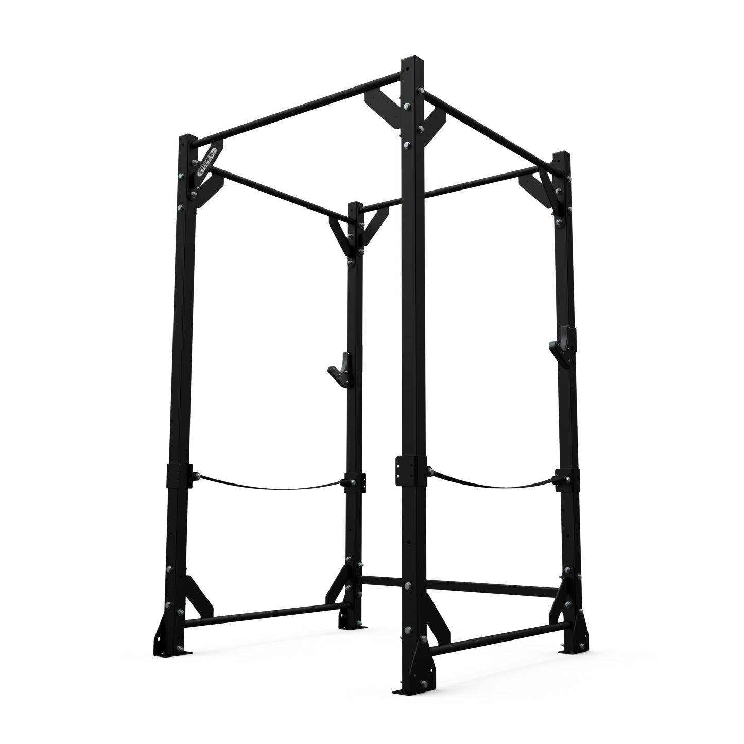 a empty gym power rack