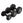 three single primal strength black urethane dumbbells