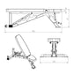 a diagram and dimensions of a adjustable home weight bench