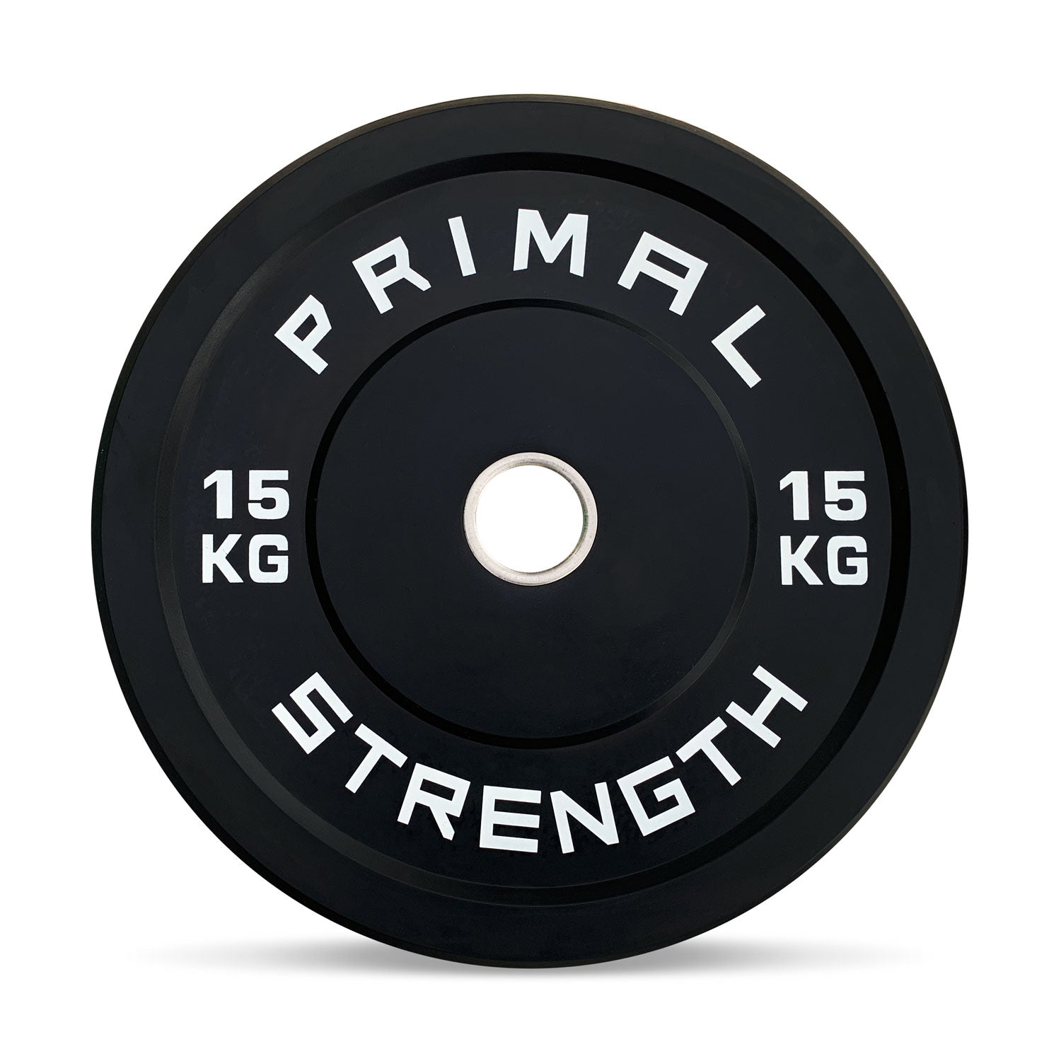 a 15kg black virgin rubber bumper weight plate