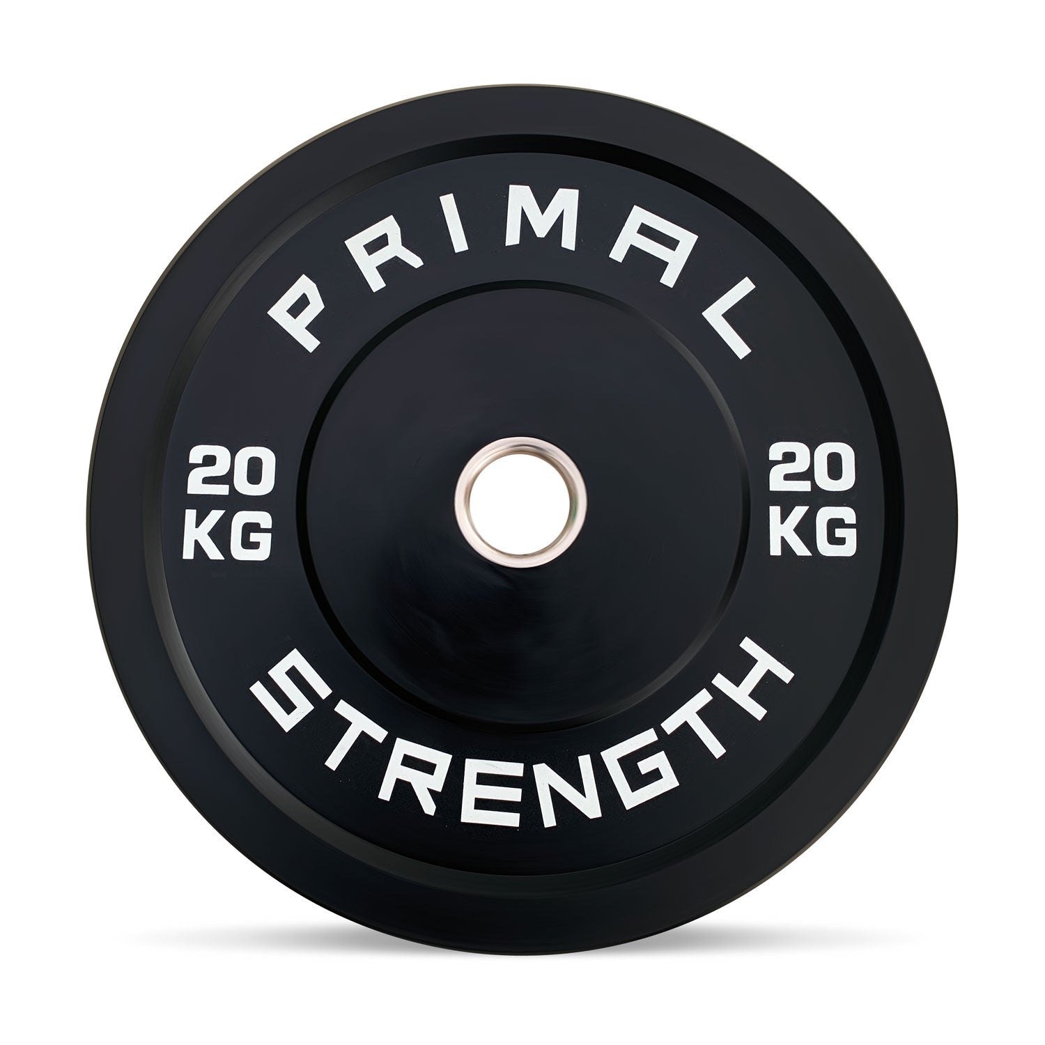 a 20kg black virgin rubber bumper weight plate