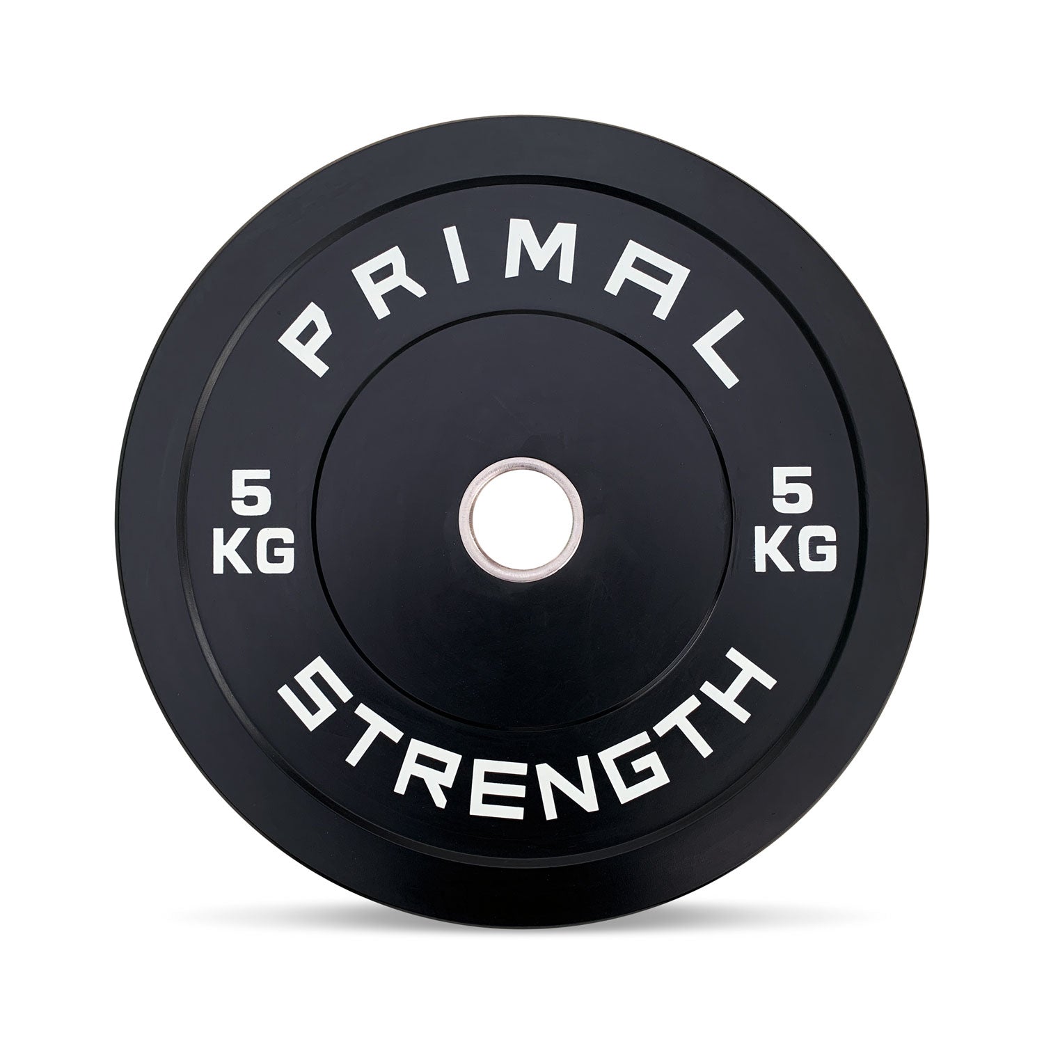 a 5kg black virgin rubber bumper weight plate
