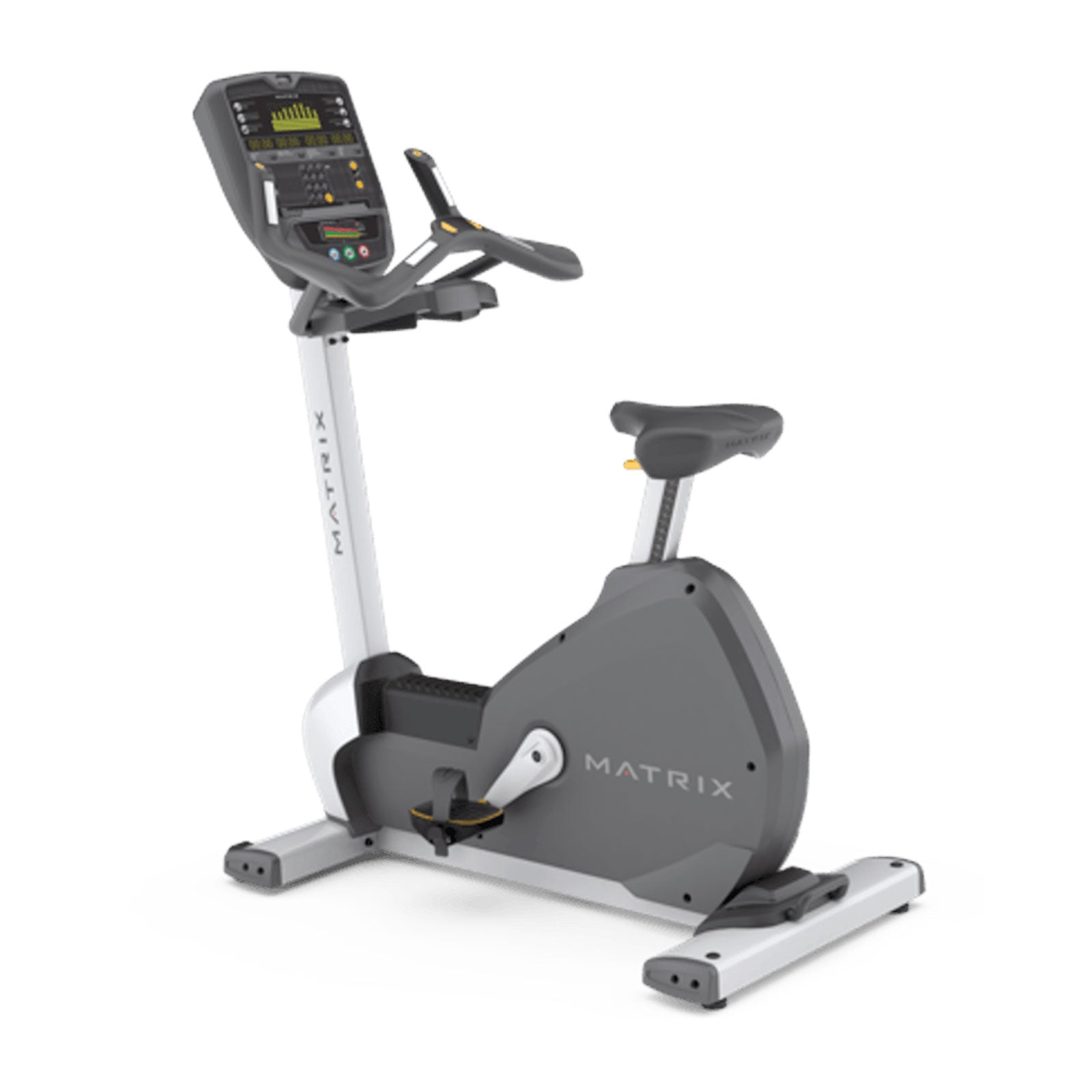 a complete gym upright cycle machine with all components