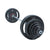 a gym barbell loaded with urethane weight discs