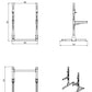 diagrams of commercial squat stands from different angles