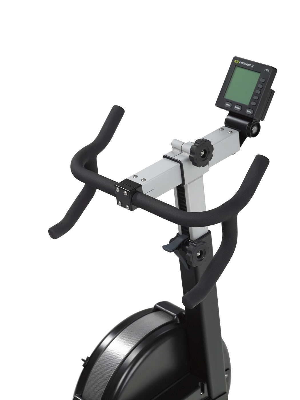 the handlebars and console monitor for a concept2 bikeerg