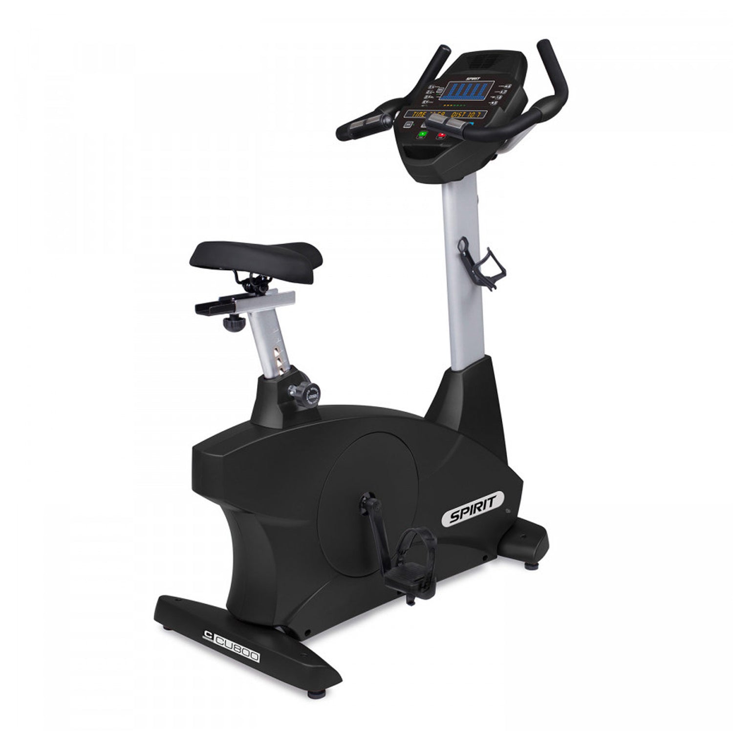 complete spirit fitness cu800 upright bike with all components