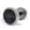 a stainless steel dumbbell with a extreme gym custom logo on the endcap