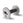 a stainless steel dumbbell with a matt marsh custom logo on the endcap