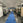 a custom blue gym astroturf track in a gym