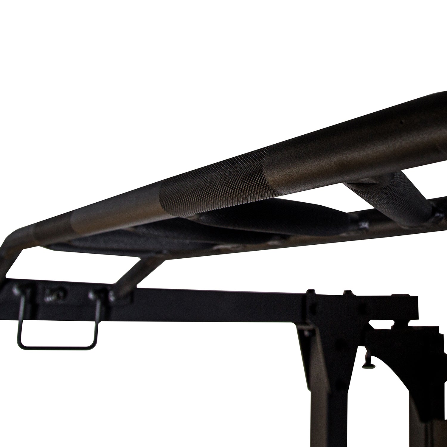 a chin up bar with multiple grips on a power rack
