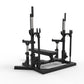 olympic weight bench with platform and safety spotters