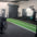 a green gym astroturf track in a gym
