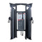 a dual adjustable pulley with cable stacks and various attachments