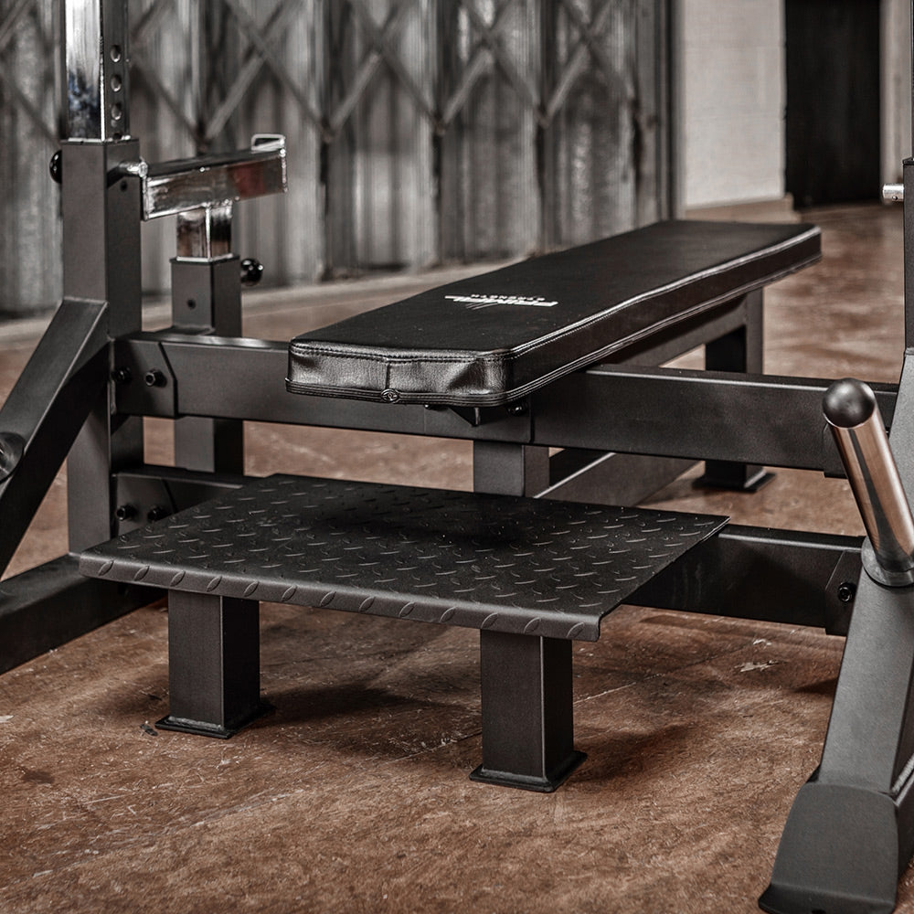 olympic weight bench spotter platform