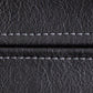 black leather with silver stitching