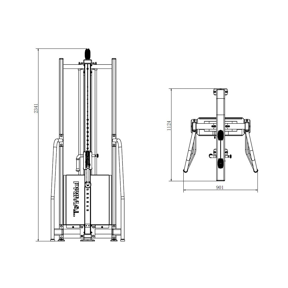 Club Adjustable High/Low Cable Pulley